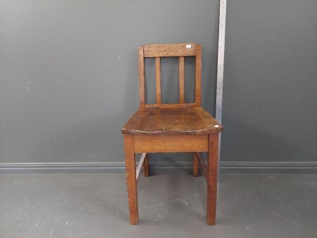 Vintage Childs School Chair with Under Seat Storage