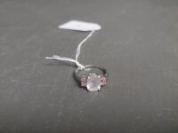 Silver Rose Quartz Ring - 925 - 3