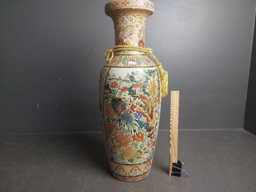 Hand Painted Asian Vase