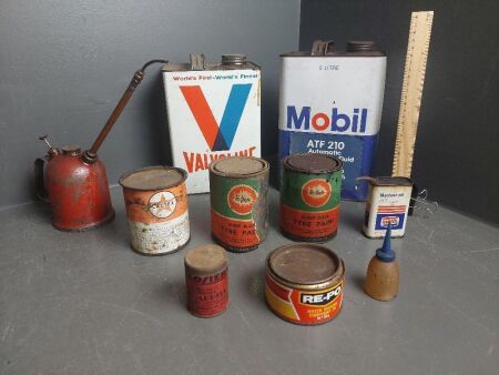 Mixed Lot of Collectable Oil Cans & Tins