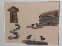 2 Framed Artworks made with Rocks and Driftwood - Beach Day and The Great Outdoors - 2