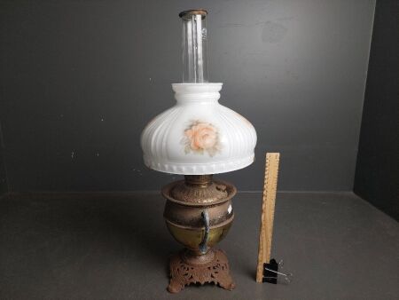 Antique Brass Urn Kerosene Lamp