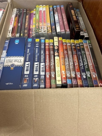 Box of Assorted DVDs