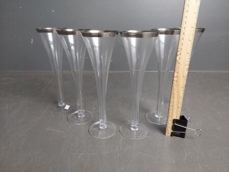 6 Vintage Champagne Flutes