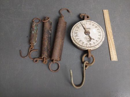 4 Sets Of Hanging Scales inc. Salter