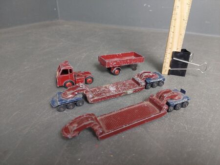 Vintage Dinky Diecast Model Heavy Equipment Hauler - Marked Pickfords and British Railways