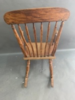 19th Century Elm & Beech Stickback Windsor Rocking Chair from Ireland - 5