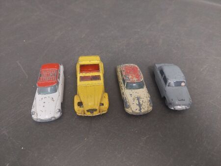 4 Corgi Die Cast Model Cars - 3 Citroen, 1 Austin