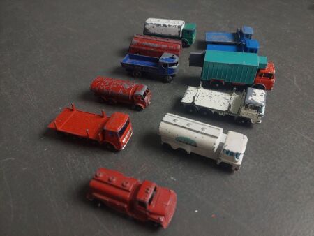 Assorted Vintage Lesney Die Cast Model Trucks