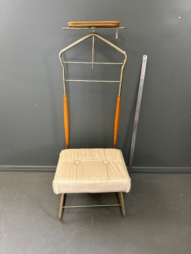 Mid Century Bultlers Chair Chrome & Wood