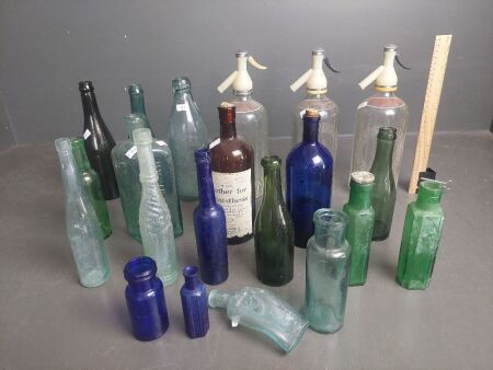 Large Assortment of Collectable Bottles & Vintage Soda Makers