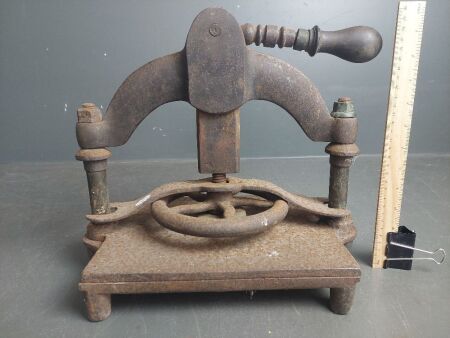 Antique Cast Iron Book Press with Counter Lever