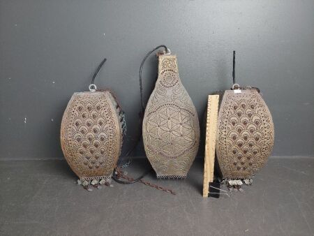 3 vintage Indian Lanterns