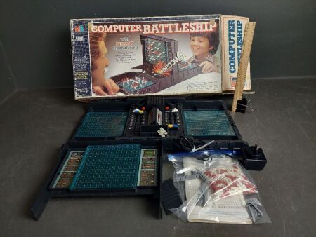 MB Electronics Computer Battleship Game in original box