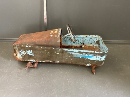 Heavy Metal Antique Push Car for Restoration