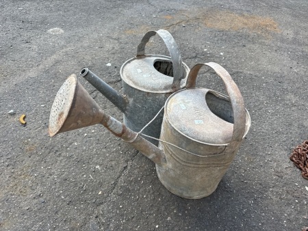 2 Vintage Gal watering cans