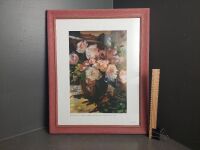 Framed Print by Wolfgang Lammle Bunch of Roses at the Window