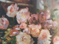 Framed Print by Wolfgang Lammle Bunch of Roses at the Window - 3