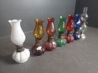 7 x Mini Antique Oil Lamps - 3