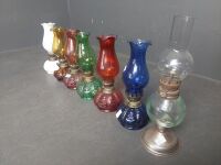 7 x Mini Antique Oil Lamps - 4