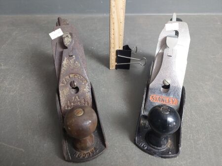 Stanley No. 4 Made in England Wood Plane & Falcon A Pope Product No. 6 Wood Plane