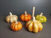 Four Large Paper Mache Pumpkins