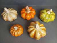 Four Large Paper Mache Pumpkins - 2