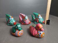 Colourful Hand Painted Ceramic Fish & Ducks