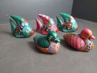 Colourful Hand Painted Ceramic Fish & Ducks - 3