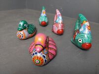 Colourful Hand Painted Ceramic Fish & Ducks - 4