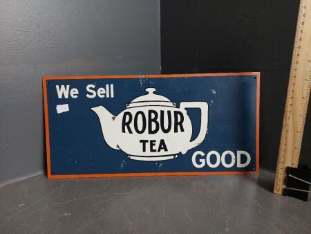 Printed Metal Robur Tea Sign