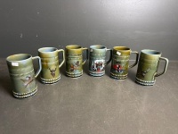 6 Wade Irish Porcelain Beer Mugs