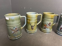 6 Wade Irish Porcelain Beer Mugs - 2