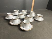 Noritake Japan Coffee Set 9 Cups & Saucers - 2