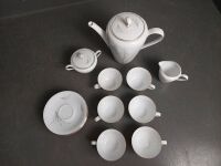 Bavaria Coffee Set Germany - Coffee Jug , Creamer, Sugar, 6 Cups & Saucers - 2