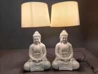 2 Modern Buddha Table Lamps - 2