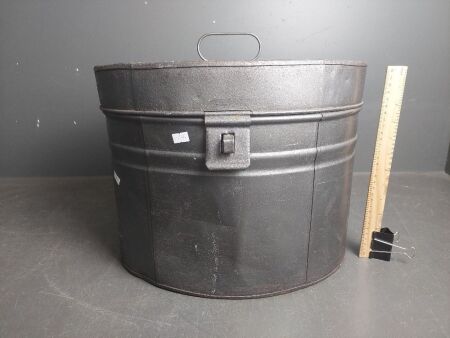 Vintage Metal Hat Box