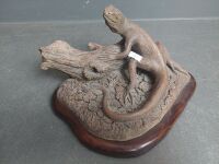 Goanna Sculpture signed Danny Lynch 1989 - 4