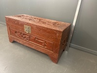 Carved Wooden Storage Chest Taiwan - 2