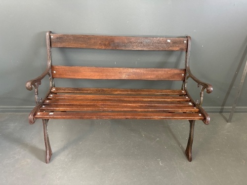 Cast Iron & Wooden Bench Seat