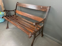 Cast Iron & Wooden Bench Seat - 2