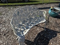 Cast White Garden Love Seat - 2