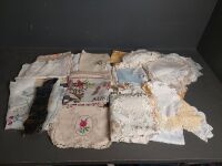 Quantity of Lace Table Cloths, Doilies etc