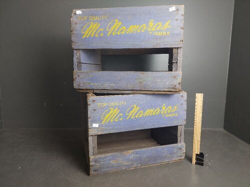 2 Top Quality Mc. Namaras Towoomba Wooden Crates