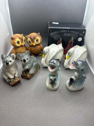 5 Pair Various Salt & Pepper Shakers