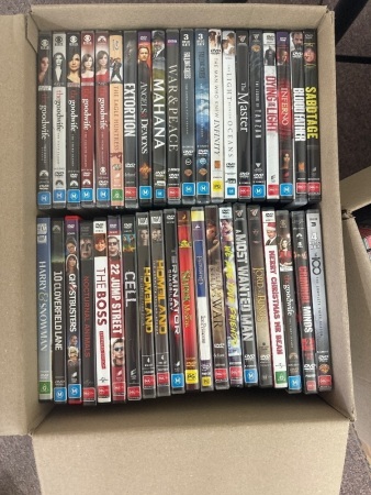 Box of Assorted DVDs