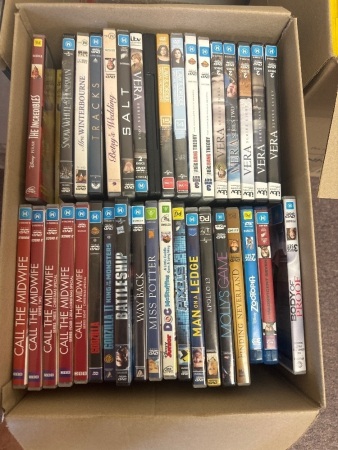 Box of Assorted DVDs