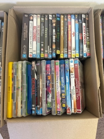 Box of Assorted DVDs