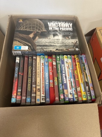 Box of Assorted DVDs