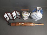 Chinese Collection inc Teapot, Umbrella, Vase, and Mini Divider - 2